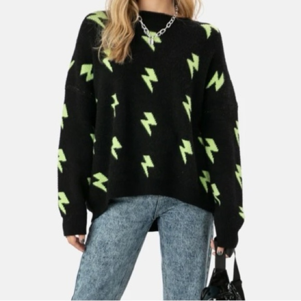 NWOT Adika Lightning Bolt Sweater